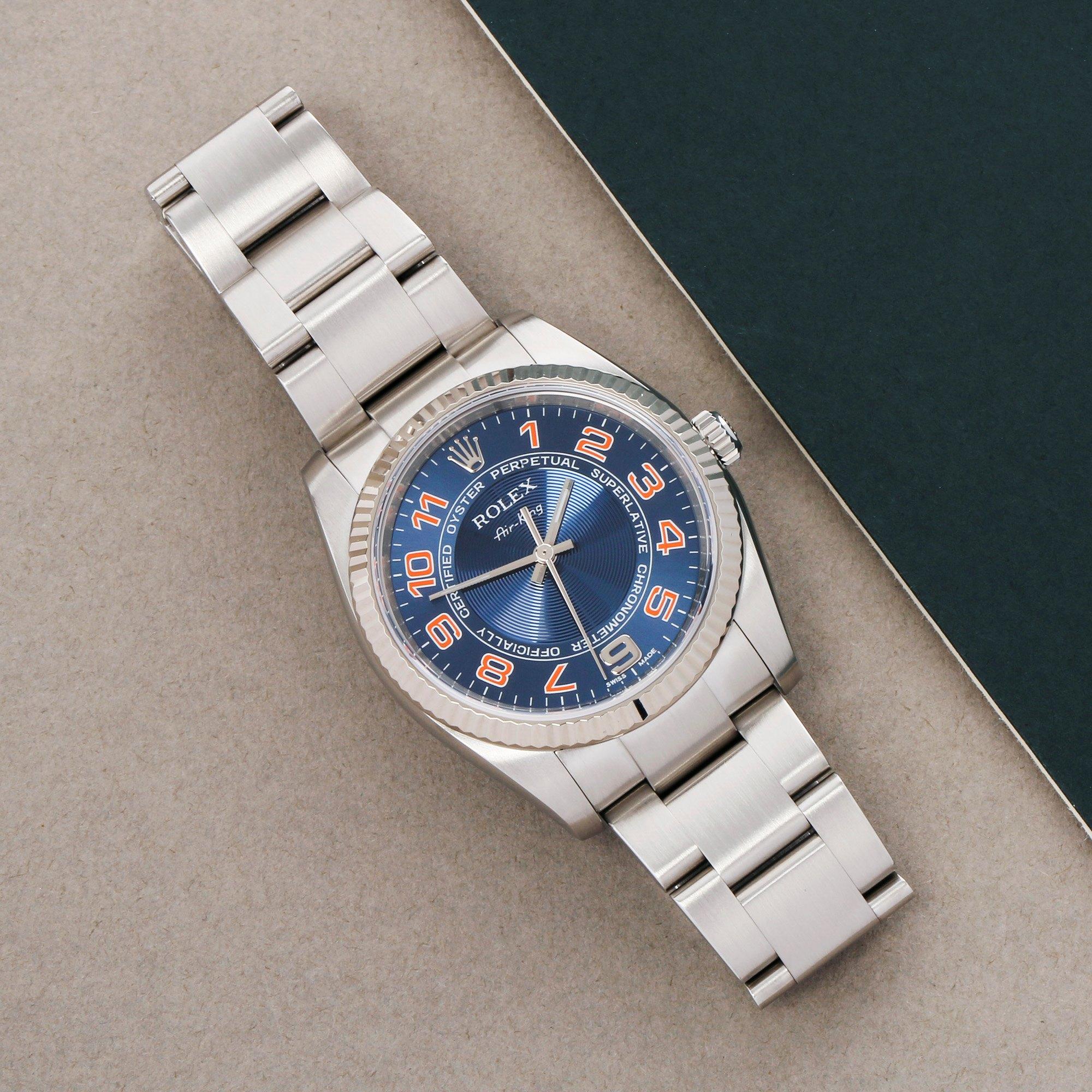 Xupes Reference: W007525
Manufacturer: Rolex
Model: Air-King
Model Variant: 0
Model Number: 114234
Age: 29-12-2016
Gender: Unisex
Complete With: Rolex Box, Booklet, Manual & Guarantee
Dial: Blue Arabic
Glass: Sapphire Crystal
Case Size: 34mm
Case