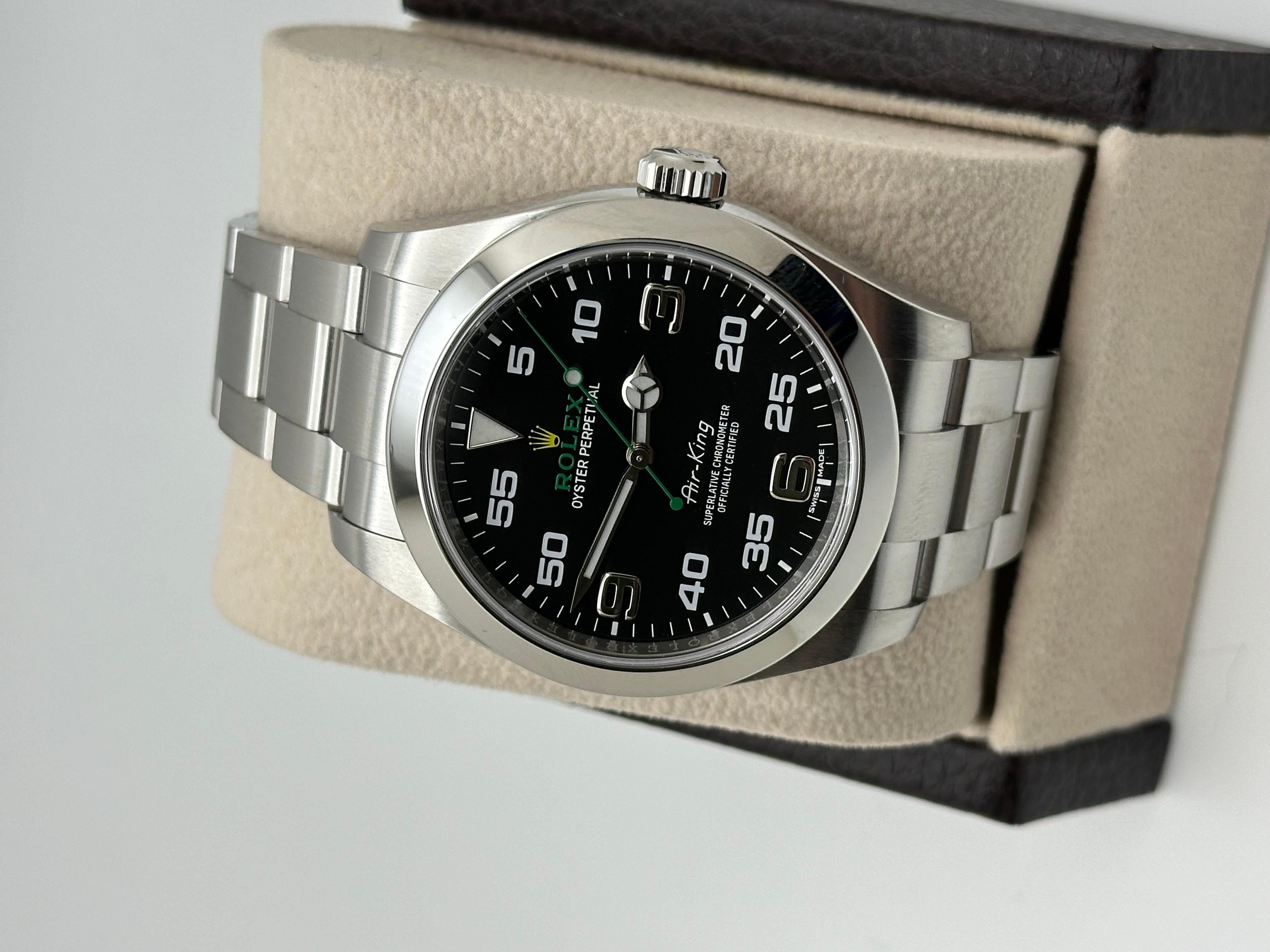 Rolex Air King 116900 40mm Black Arabic Dial Stainless Steel Box Paper 2020 2