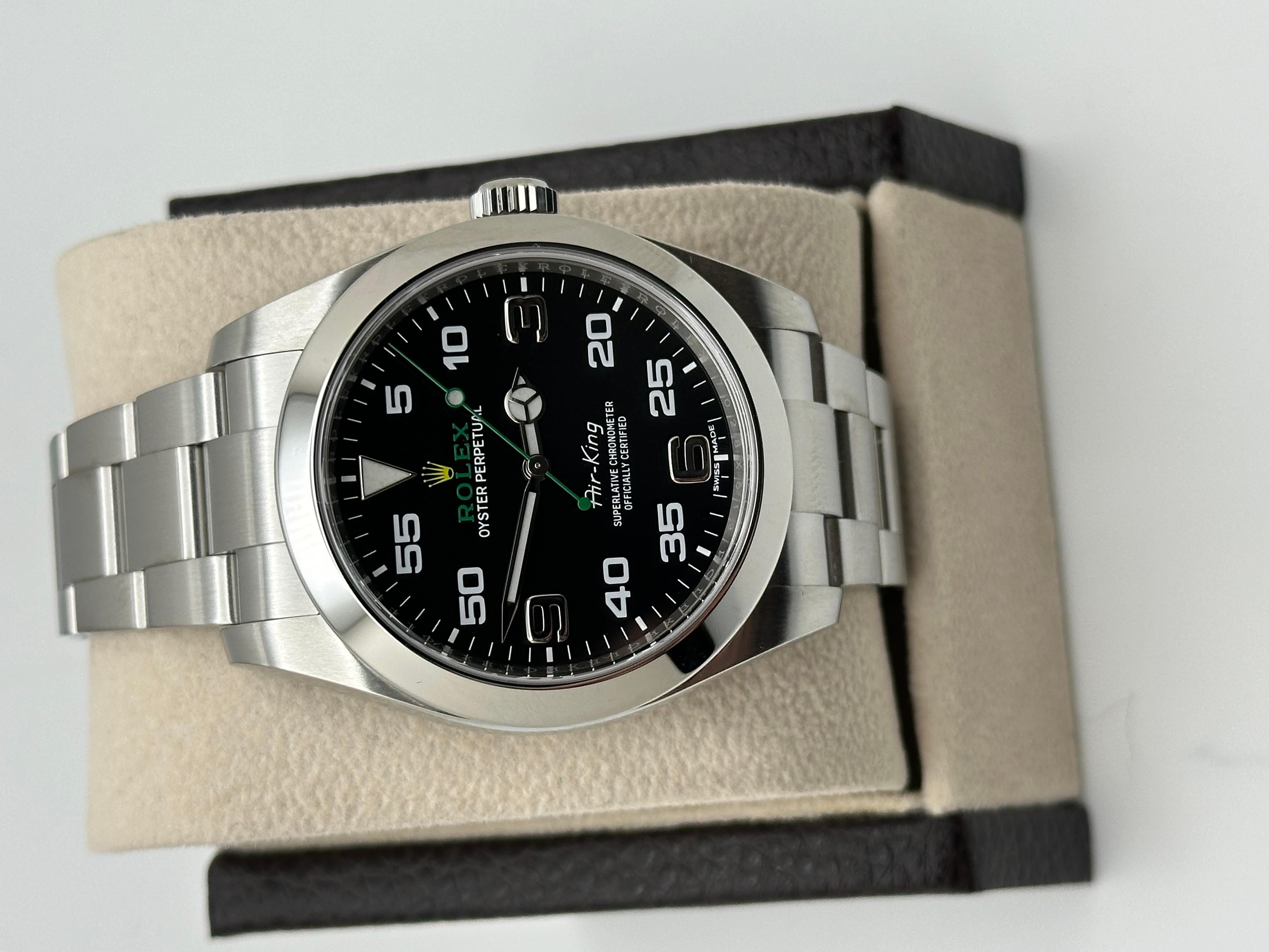 Rolex Air King 116900 40mm Black Arabic Dial Stainless Steel Box Paper 2020 3