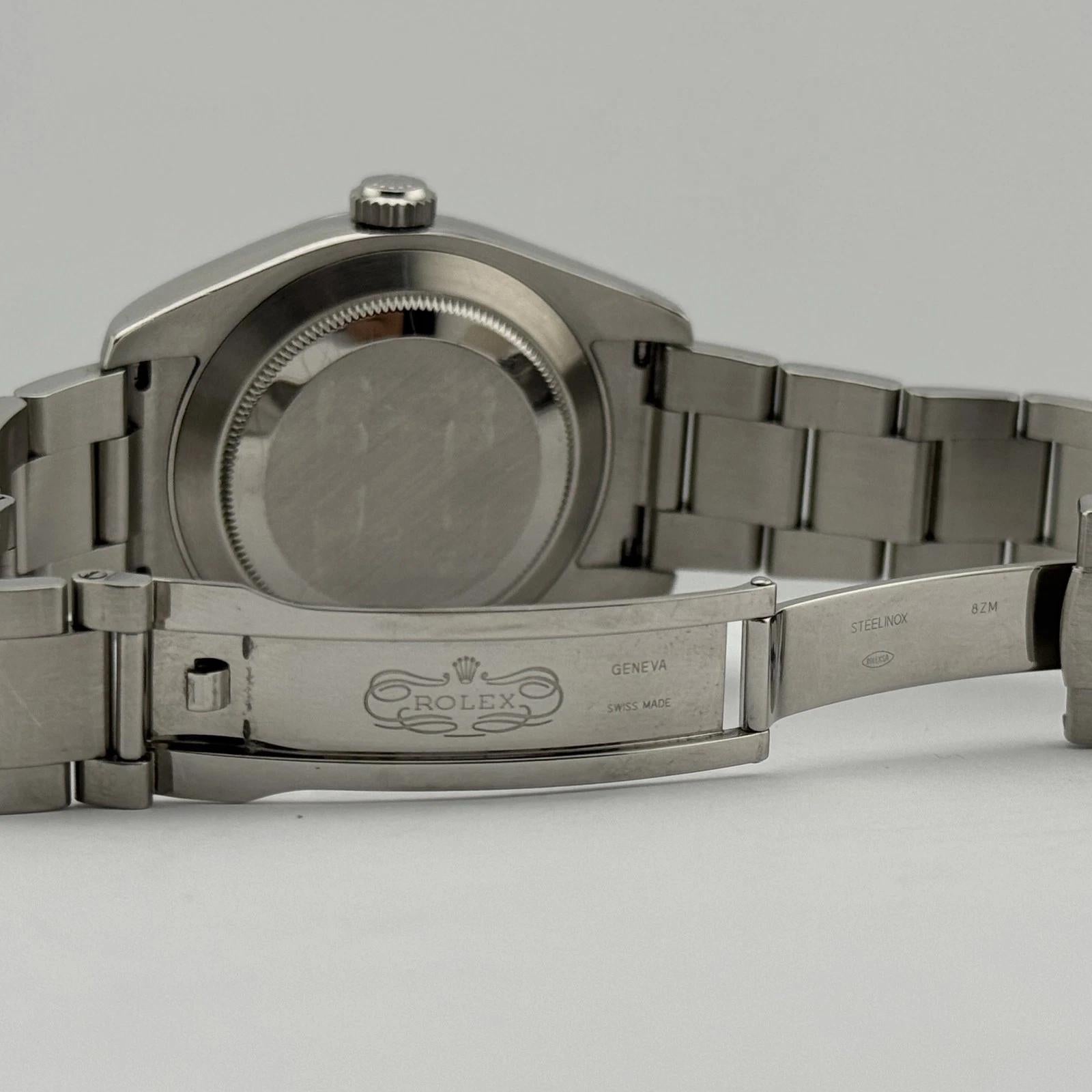 Rolex Air King 116900 40mm Black Dial Stainless Steel Box Paper Service Card en vente 3