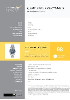 Rolex Air-King 14000, Blue Dial, Certified and Warranty