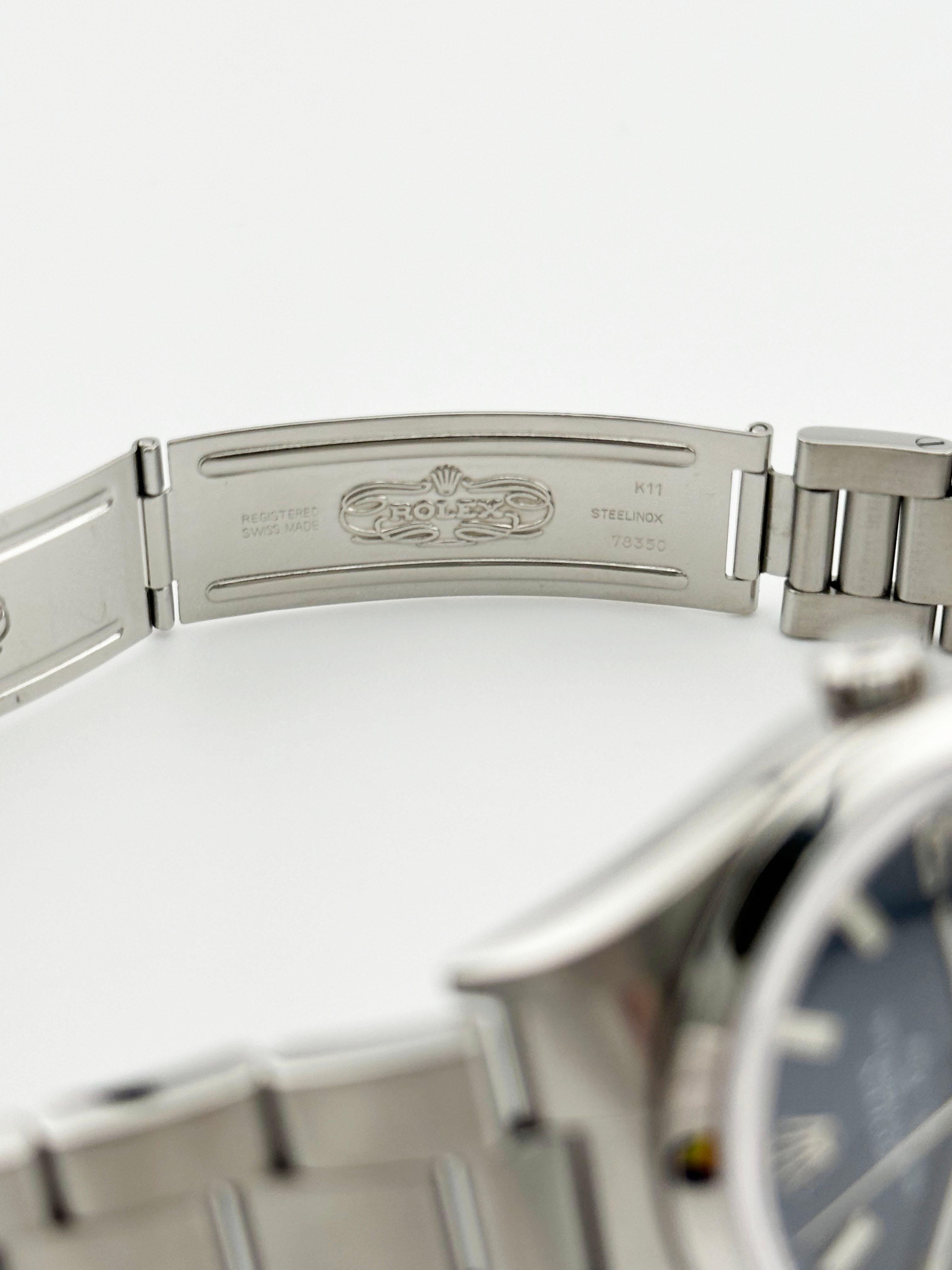 Rolex Air King 14000 Blue Dial Stainless Steel Box Papers 34mm 5