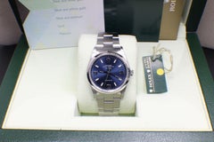 Rolex Air King 14000 Blue Dial Stainless Steel with Box and Papers