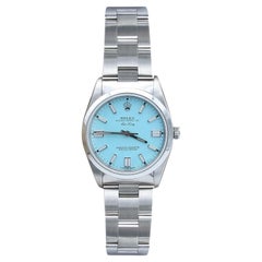 Rolex Air King 14000 - Sky Blue Dial, Stainless Steel, Classic Elegance