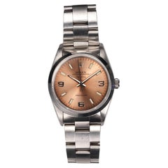 Reloj Rolex Air King 14000 con esfera salmón de acero inoxidable, años 1990-2000