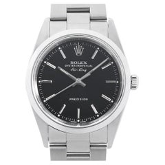 Rolex Air King 14000M Black Bar Dial, Y Series, Authentic Men's Luxury Watch