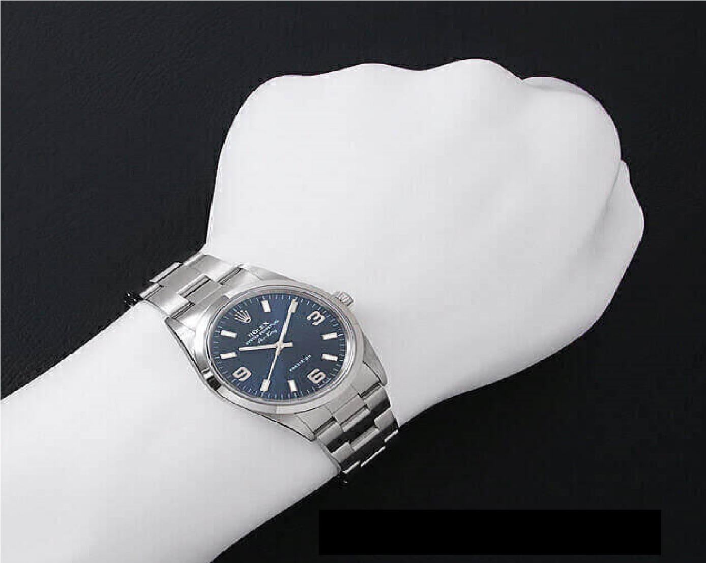 Rolex Air King 14000M Blue 369 White Bar Dial, D Series, Authentic Men's Watch 2