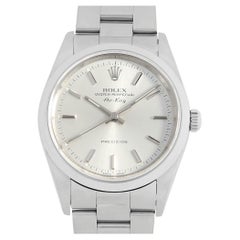 Rolex Air King 14000M Men's Silver Bar Dial K-Series Pre-Owned Classic Watch