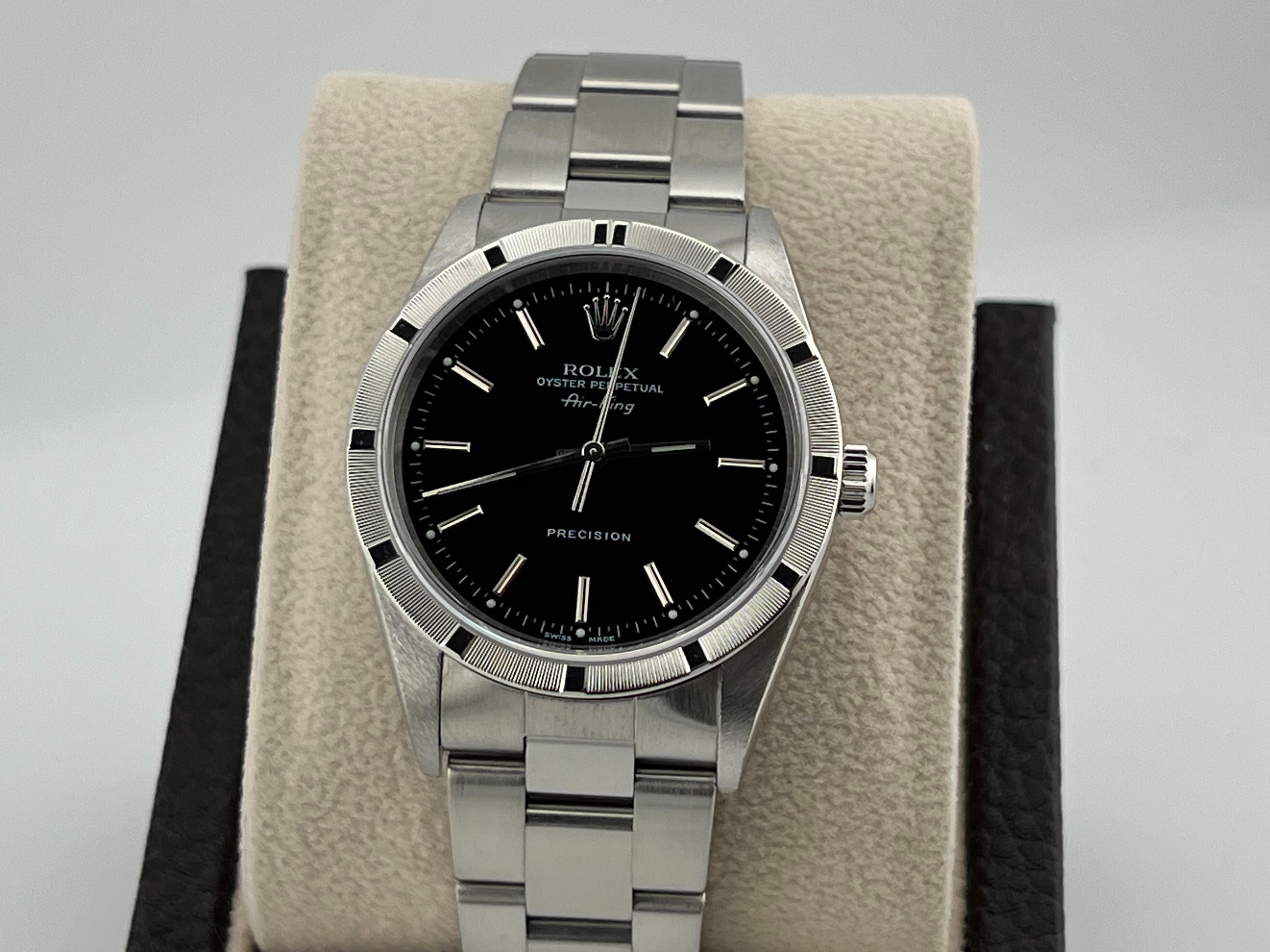 Rolex Air King 14010 Black Dial Stainless Steel 34mm For Sale 6