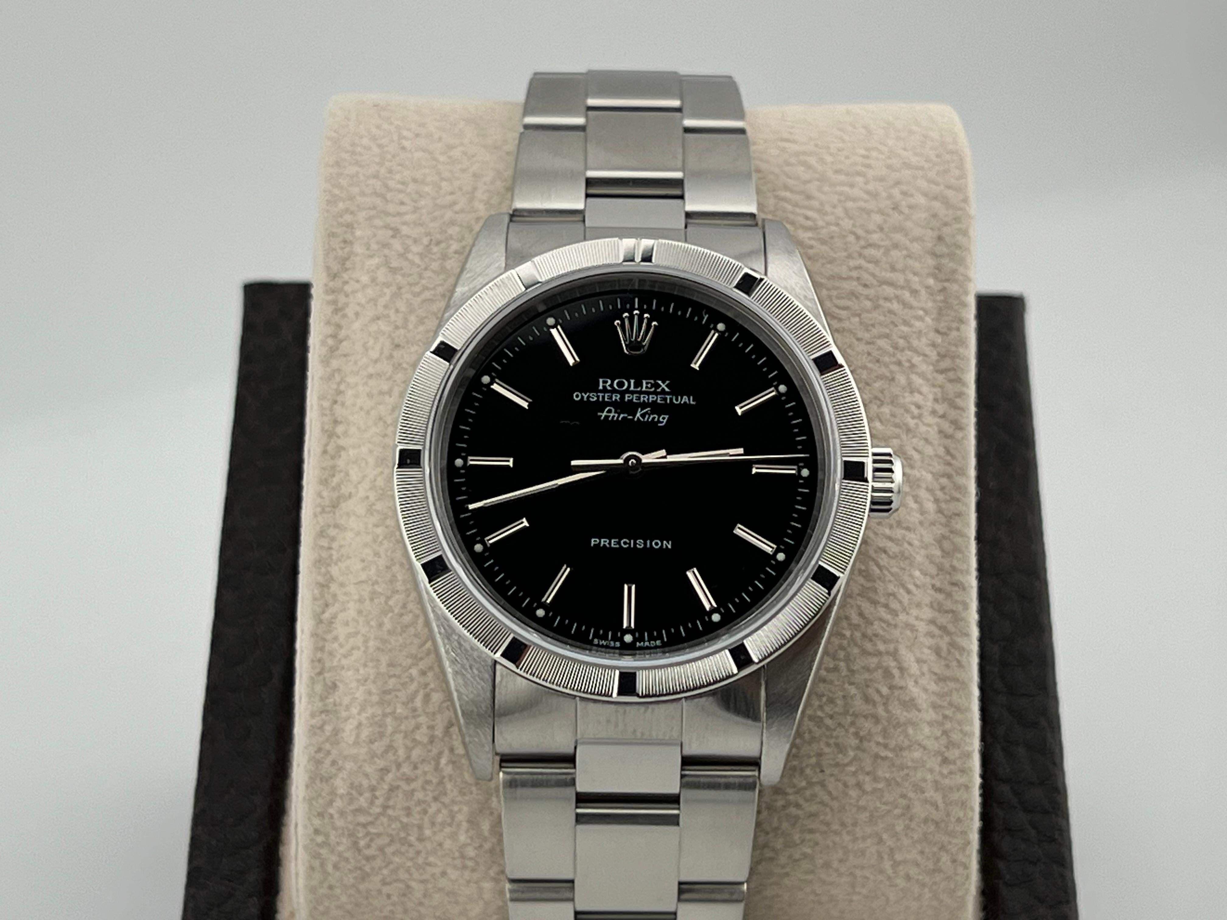 Rolex Air King 14010 Black Dial Stainless Steel 34mm For Sale 7