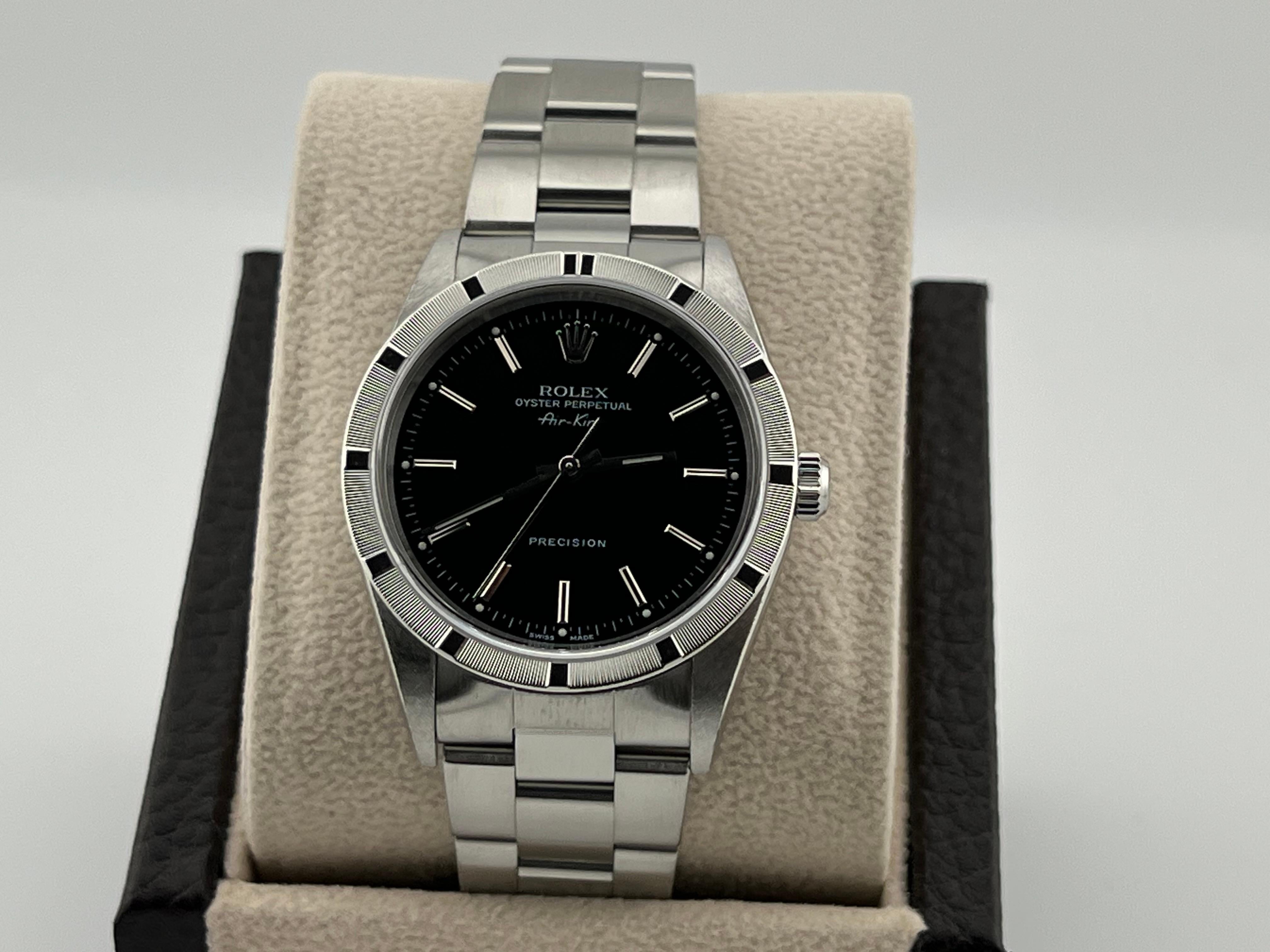 Rolex Air King 14010 Black Dial Stainless Steel 34mm For Sale 4