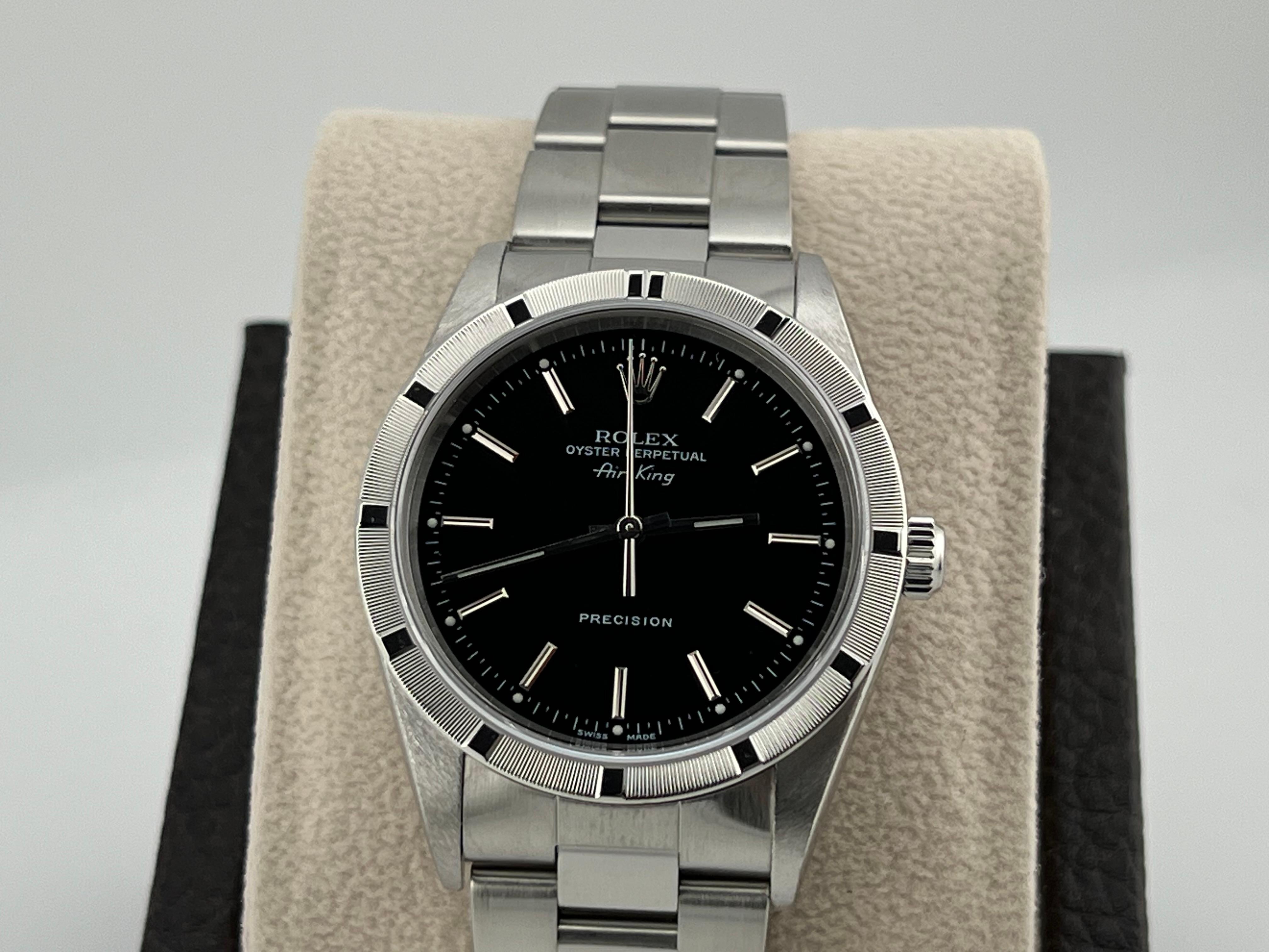 Rolex Air King 14010 Black Dial Stainless Steel 34mm For Sale 5