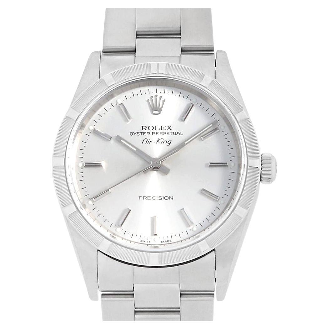 Rolex Air King 14010 Men's Silver Dial Stainless Steel Oyster Perpetual A No.