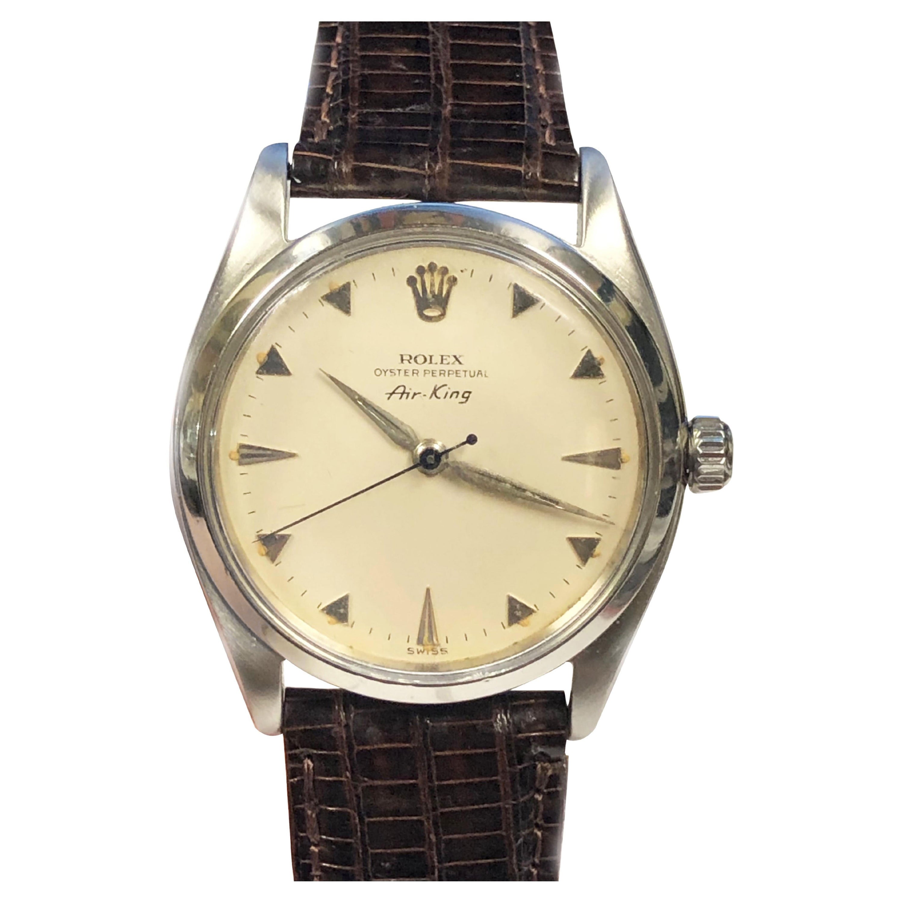 Rolex Air King 1940s Steel Case Automatic Self Winding Scarce Dial Wrist Watch