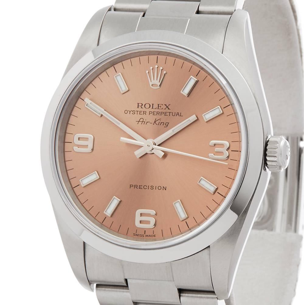 rolex air king 14000 on wrist