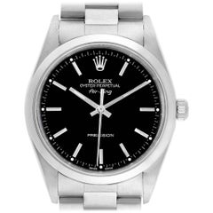 Rolex Air King 34 Black Dial Domed Bezel Men's Watch 14000