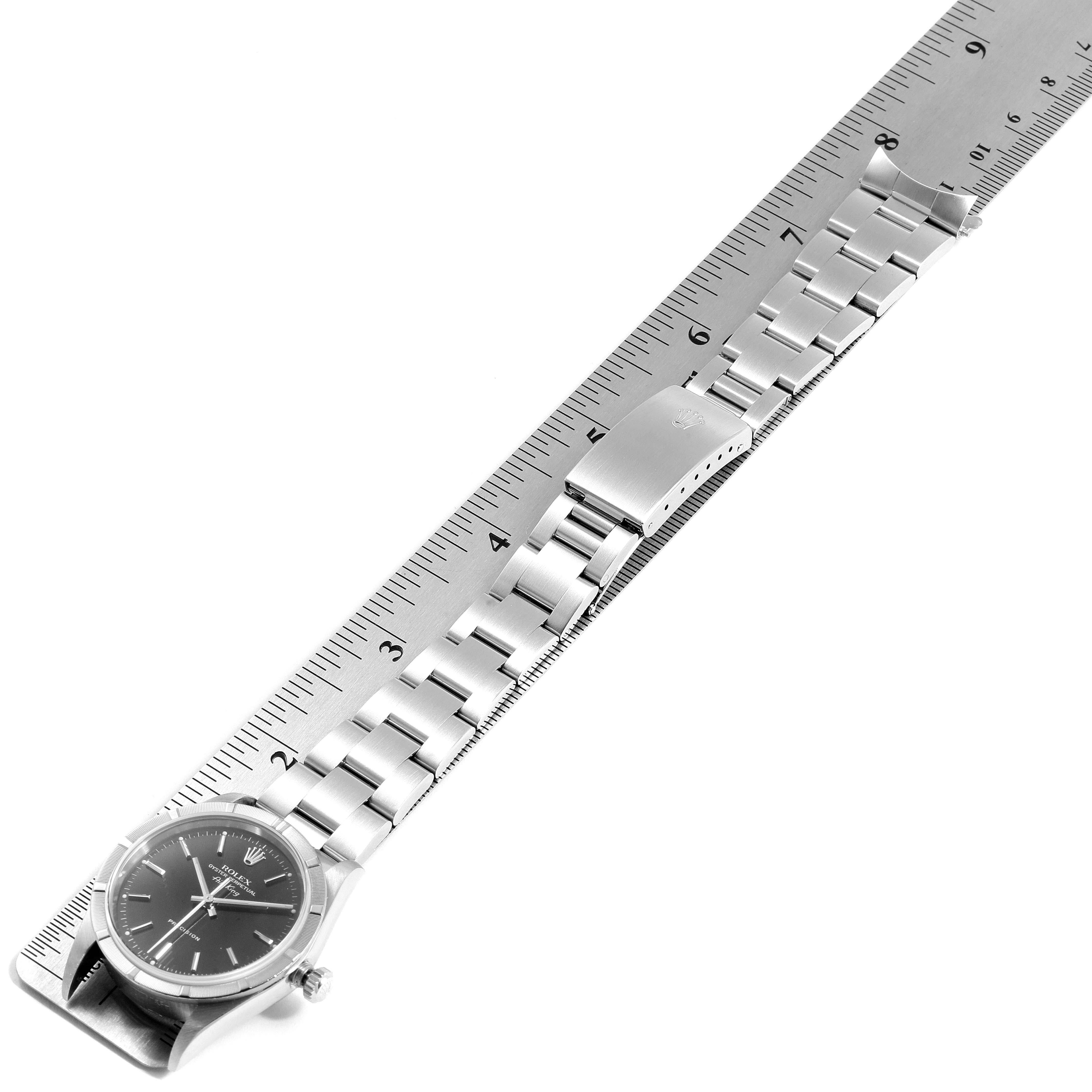 Rolex Air King 34 Black Dial Oyster Bracelet Steeel Men's Watch 14010 For Sale 7