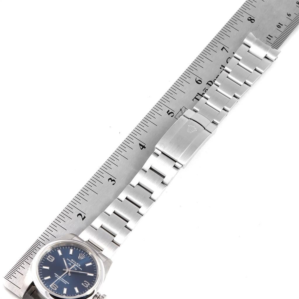 Rolex Air King 34 Blue Dial Domed Bezel Unisex Watch 114200 For Sale 7