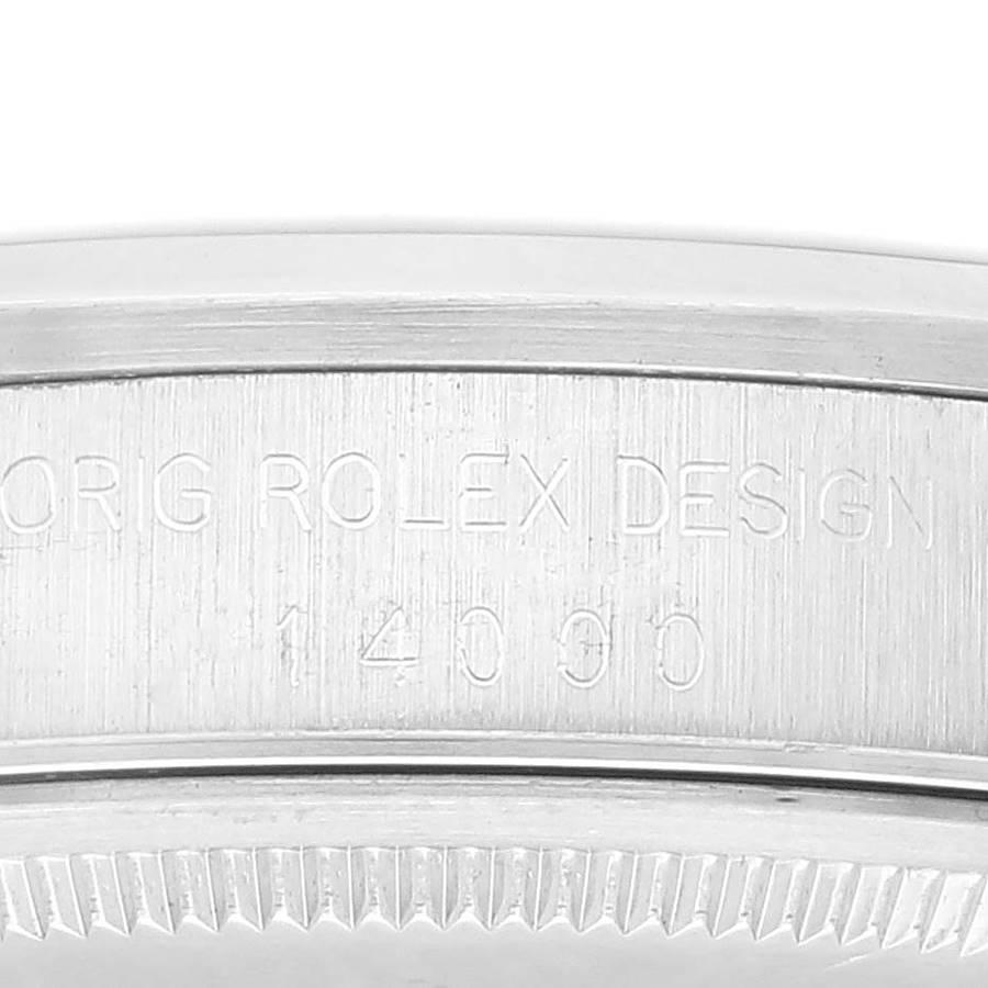Rolex Air King 34 Blue Dial Smooth Bezel Steel Mens Watch 14000 1
