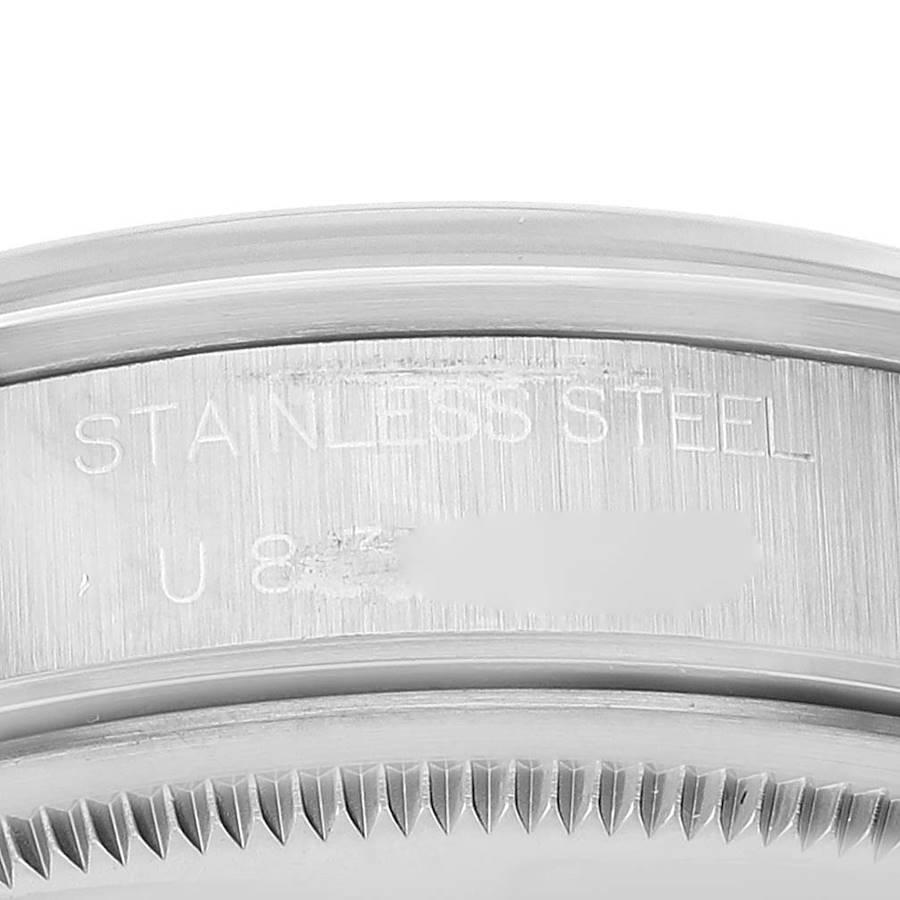 Men's Rolex Air King 34 Salmon Baton Dial Domed Bezel Steel Watch 14000