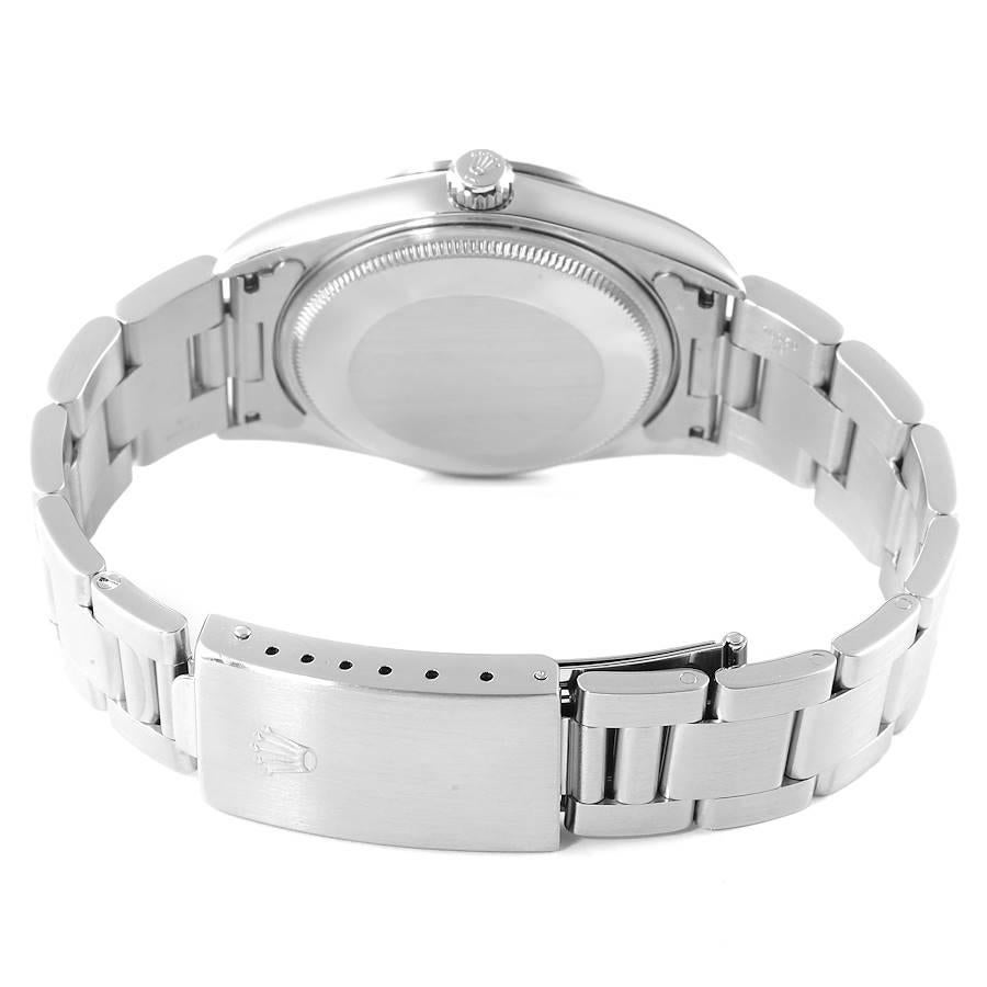 Rolex Air King 34 Salmon Baton Dial Domed Bezel Steel Watch 14000 2
