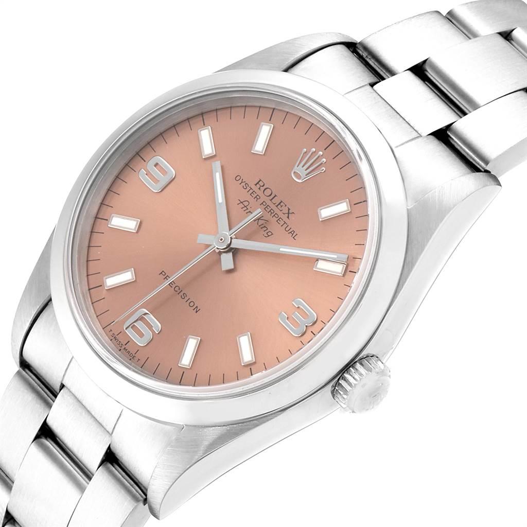 Rolex Air King 34 Salmon Dial Oyster Bracelet Steel Unisex Watch 14000 1