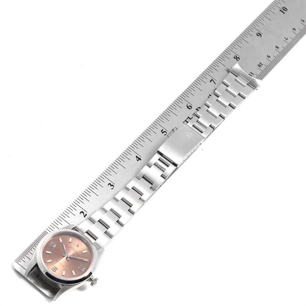Rolex Air King 34 Salmon Dial Oyster Bracelet Steel Unisex Watch 14000 5