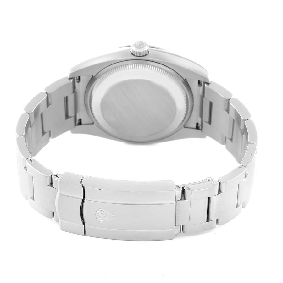 Rolex Air King 34 Herrenuhr 114200 Box Card mit Lachs-Zifferblatt und Rauchglas-Lünette 7