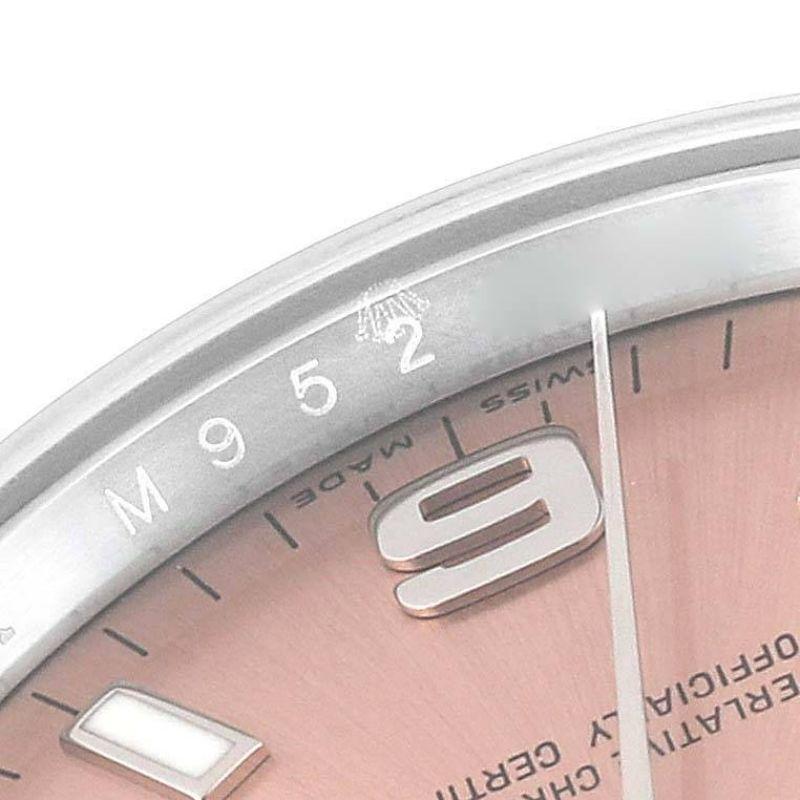 Rolex Air King 34 Herrenuhr 114200 Box Card mit Lachs-Zifferblatt und Rauchglas-Lünette 3