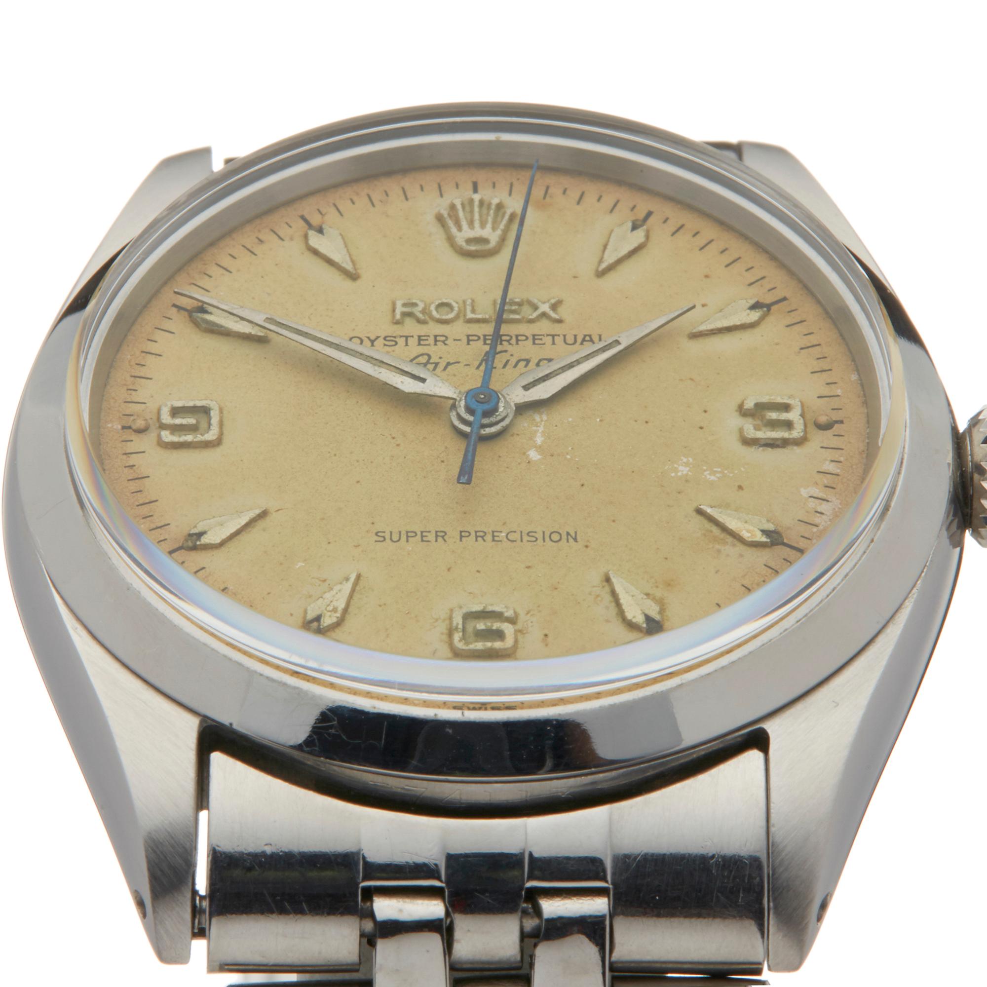 rolex air king 5500 on wrist