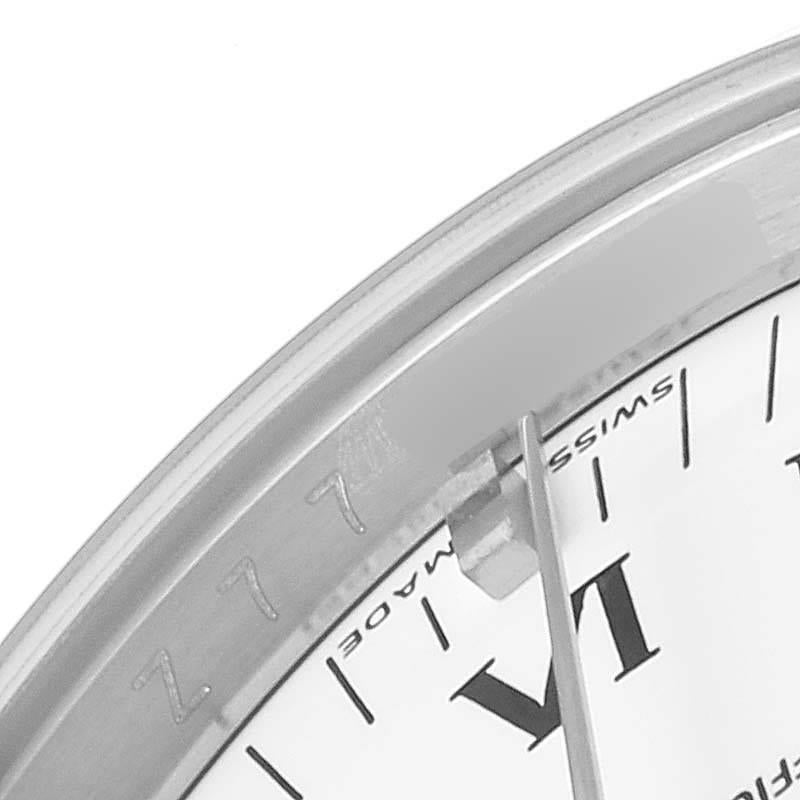 Rolex Air King 34 weißes römisches Zifferblatt gewölbte Lünette Stahl Herrenuhr 114200 im Angebot 2