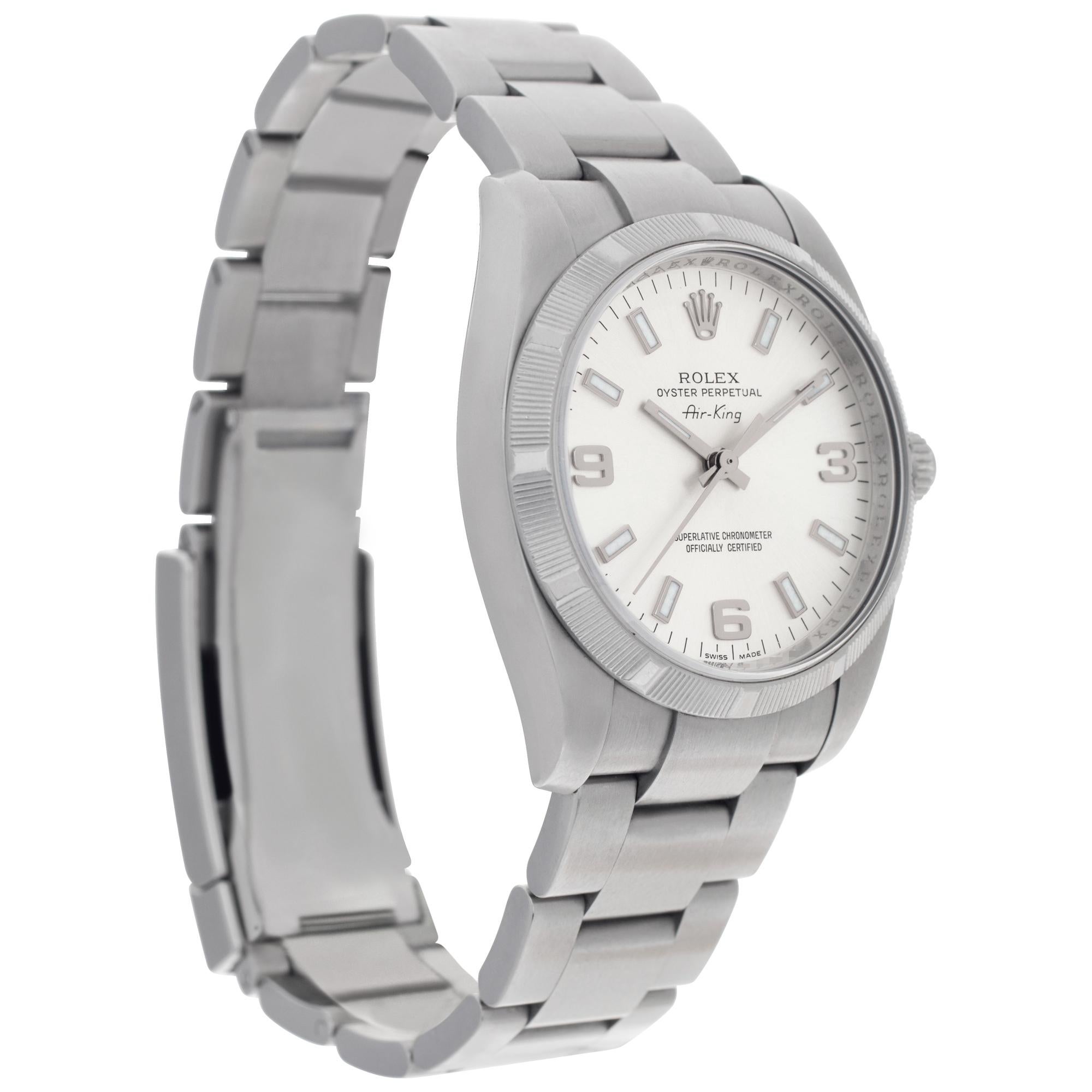 Rolex Air King 34mm 114210 im Zustand „Hervorragend“ im Angebot in Surfside, FL