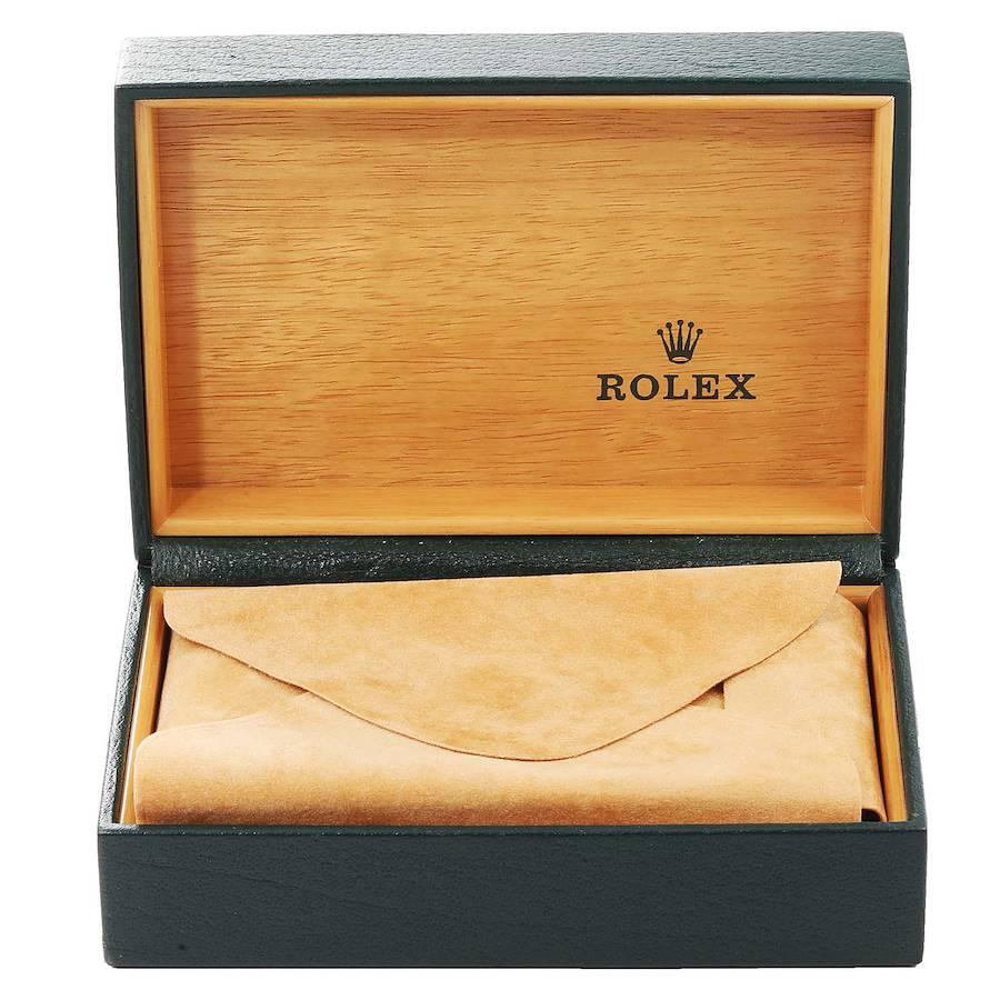 Rolex Air King Blaues Zifferblatt gewölbte Lünette Stahl Herrenuhr 14000 8