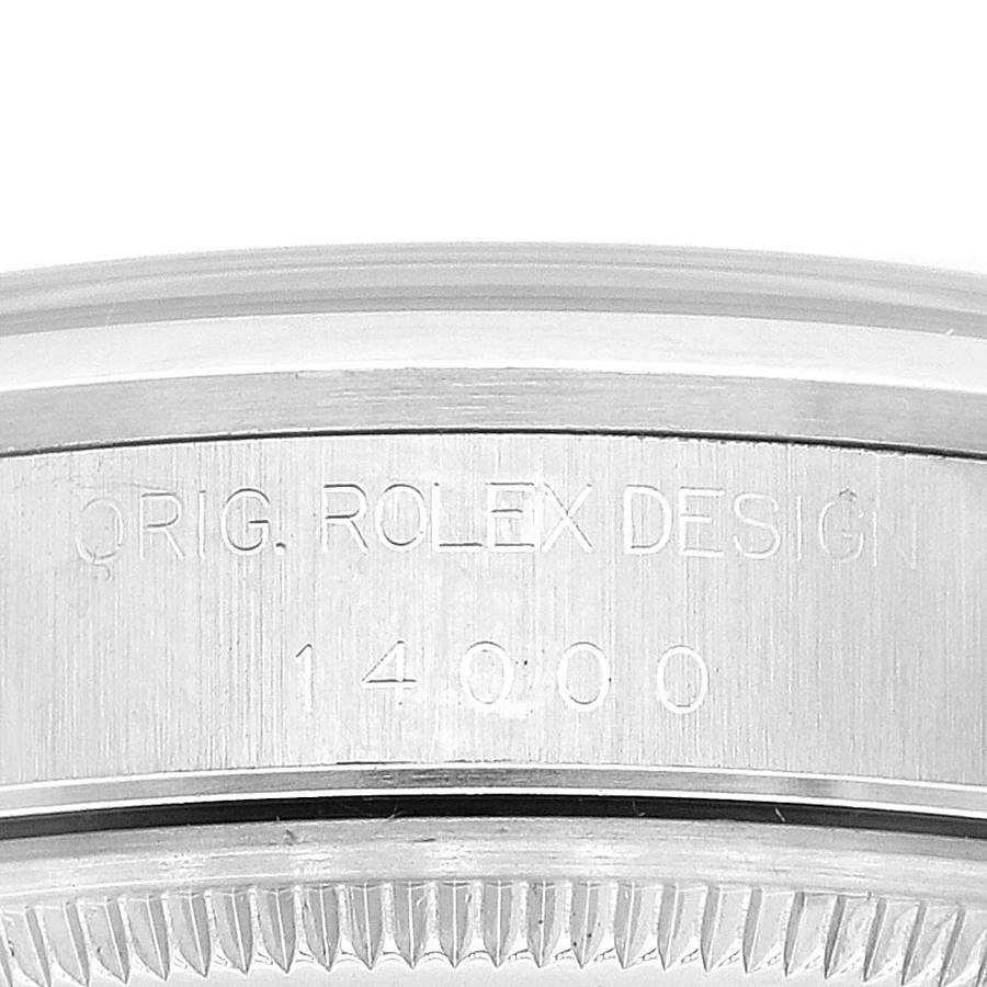 Rolex Air King 34mm Blaue Stahl-Herrenuhr mit gewlbter Lnette 14000 im Angebot 3
