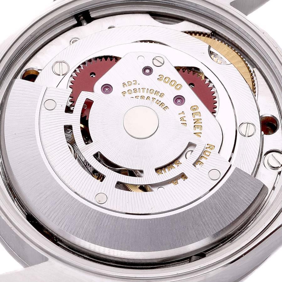 Rolex Air King Blaues Zifferblatt gewölbte Lünette Stahl Herrenuhr 14000 5