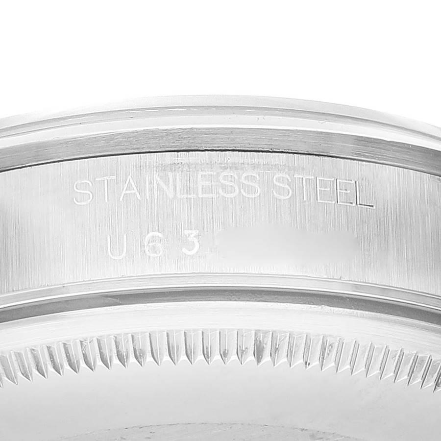 Rolex Air King Blaues Zifferblatt gewölbte Lünette Stahl Herrenuhr 14000 Papiere 5