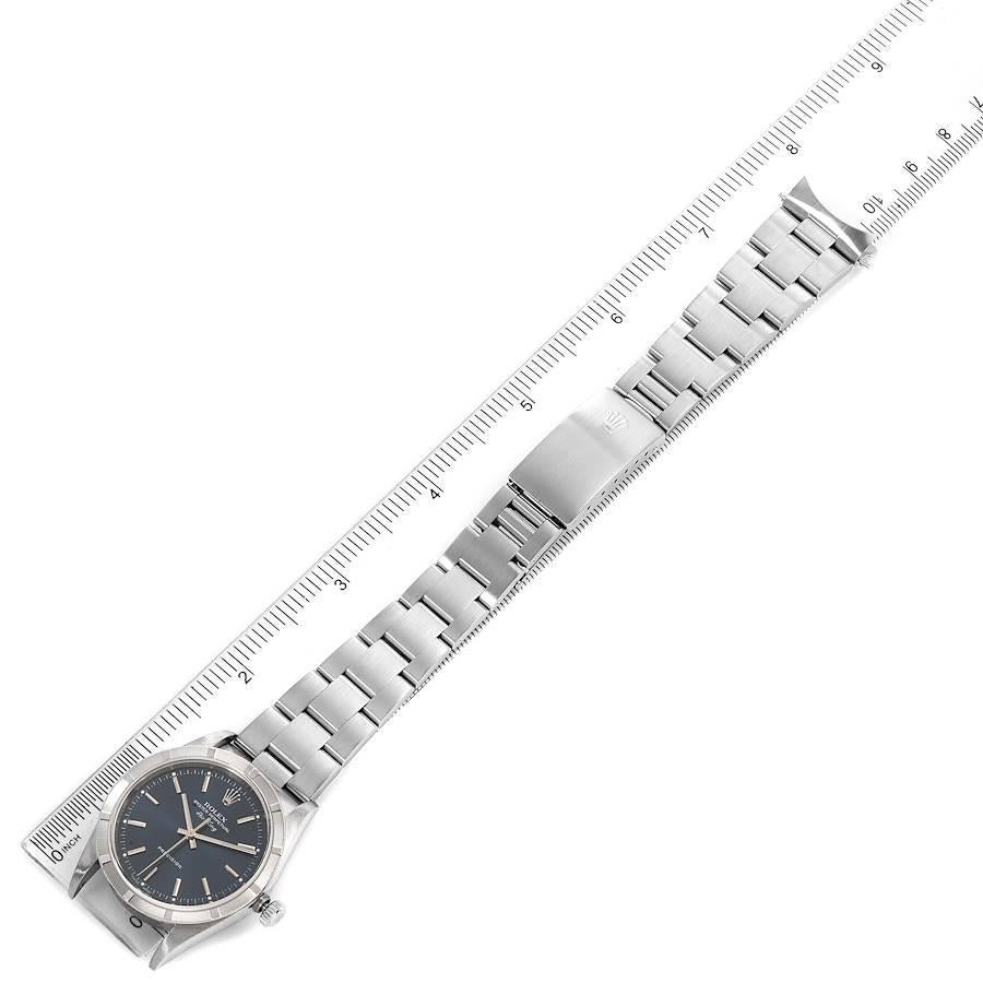 Rolex Air King Blue Dial Oyster Bracelet Men's Watch 14010 For Sale 7