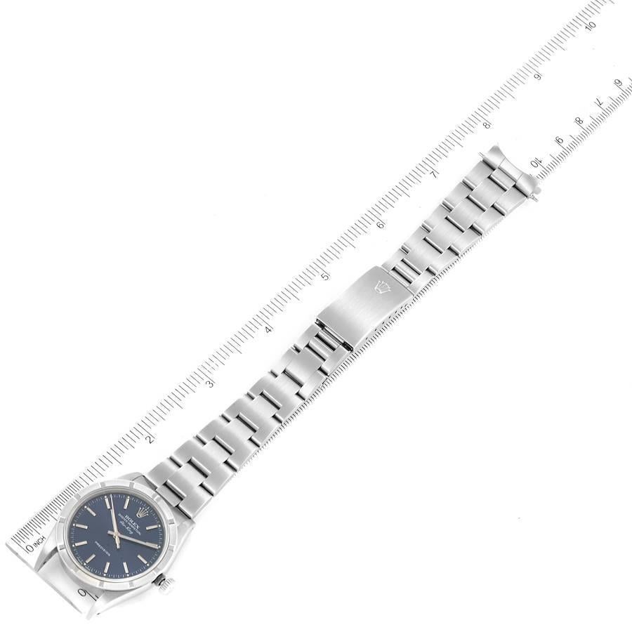 Rolex Air King Blue Dial Oyster Bracelet Mens Watch 14010 6