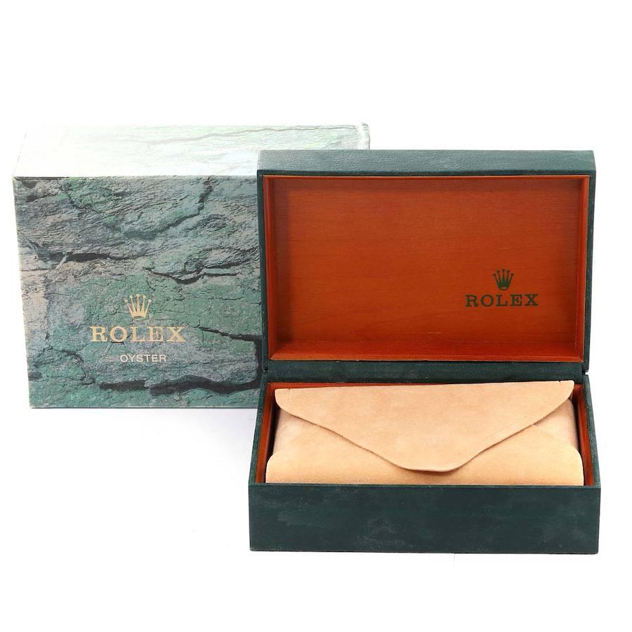 Rolex Air King 34mm Blaue Stahl-Herrenuhr mit Rauchglas-Lünette 14000 8