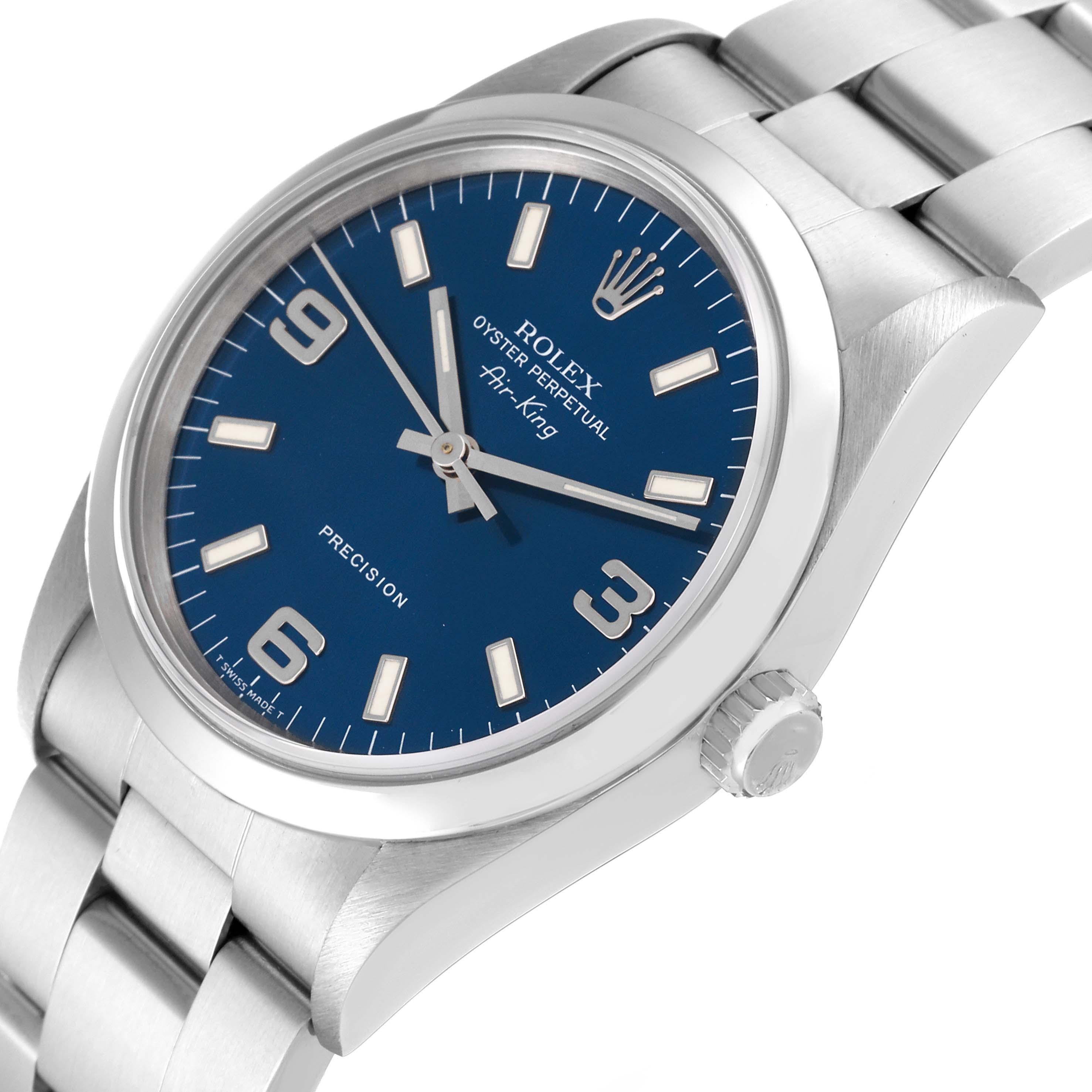 rolex oyster perpetual air king blue dial