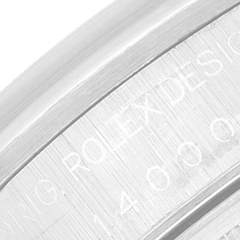 Rolex Air King 34mm Blaue Stahl-Herrenuhr mit Rauchglas-Lünette 14000 3