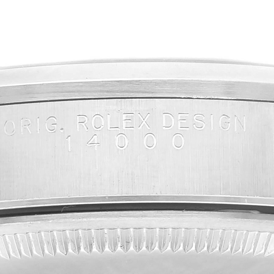 Rolex Air King 34mm Blue Dial Smooth Bezel Steel Mens Watch 14000 1