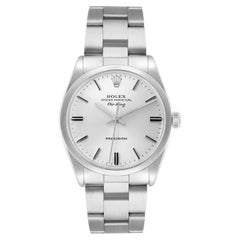 Rolex Air King 34mm Grey Dial Automatic Vintage Oystert Steel Mens Watch 5500