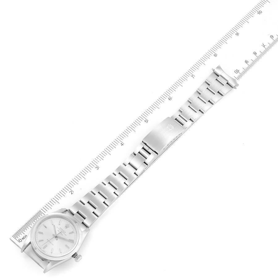 Rolex Air King 34mm Silver Dial Smooth Bezel Steel Mens Watch 14000 Box Papers 6