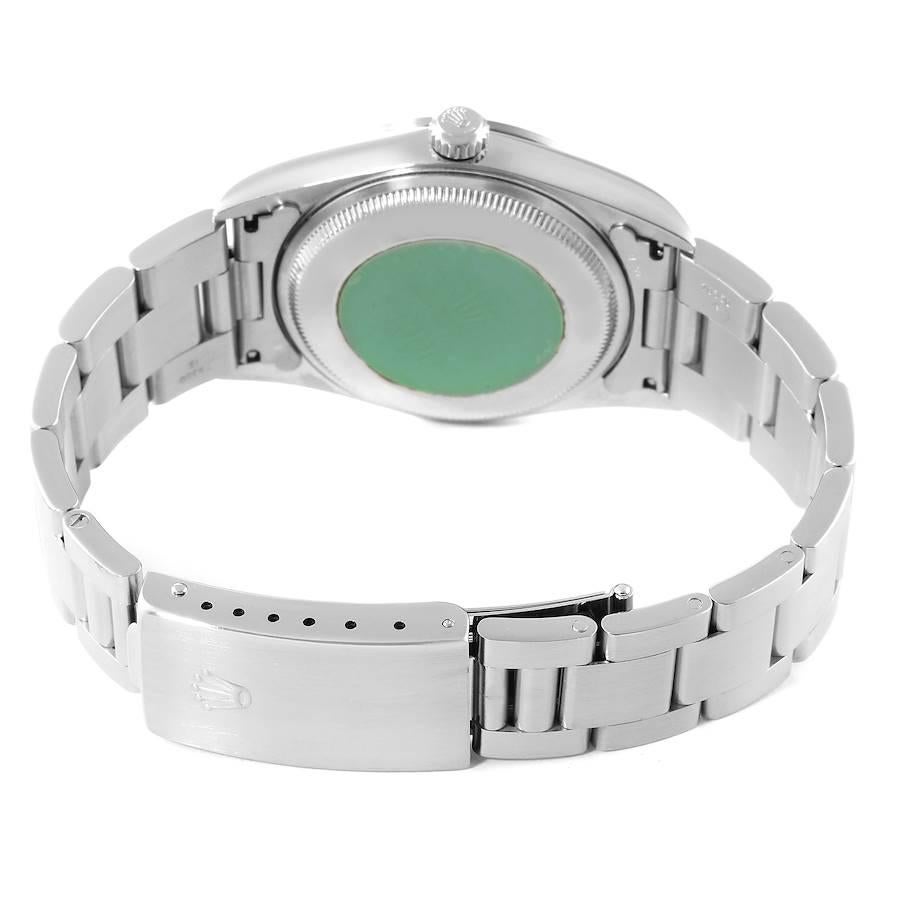 Rolex Air King 34mm Silver Dial Smooth Bezel Steel Mens Watch 14000 Box Papers 5