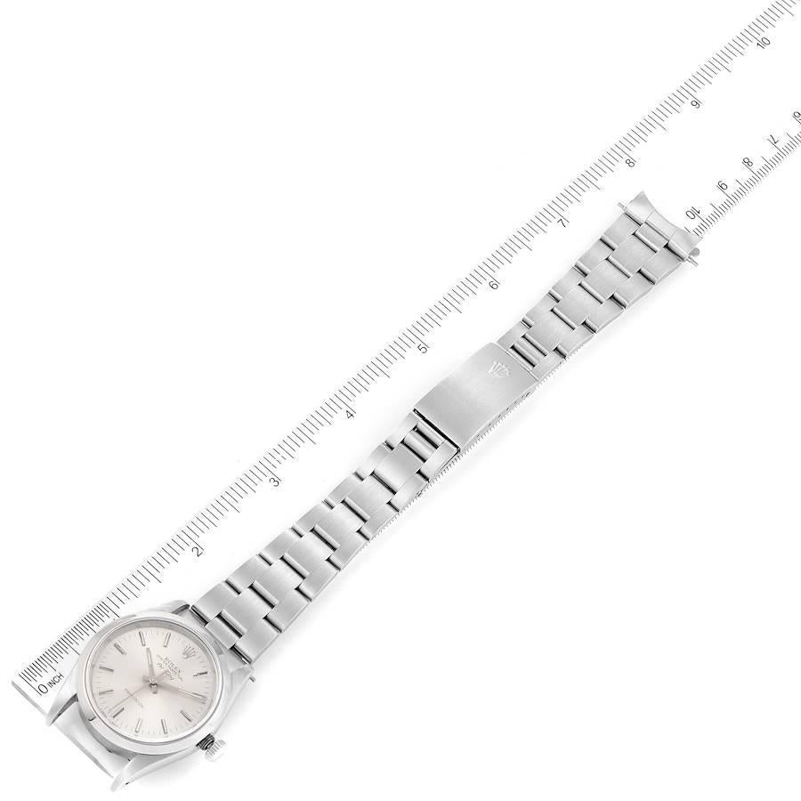 Rolex Air King Silber Zifferblatt Rauch Lünette Stahl Herrenuhr 14000 im Angebot 7