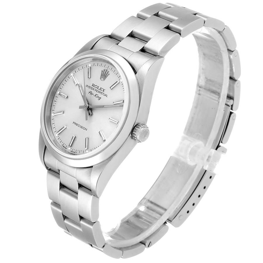 Rolex Air King Silver Dial Smooth Bezel Steel Men's Watch 14000 1