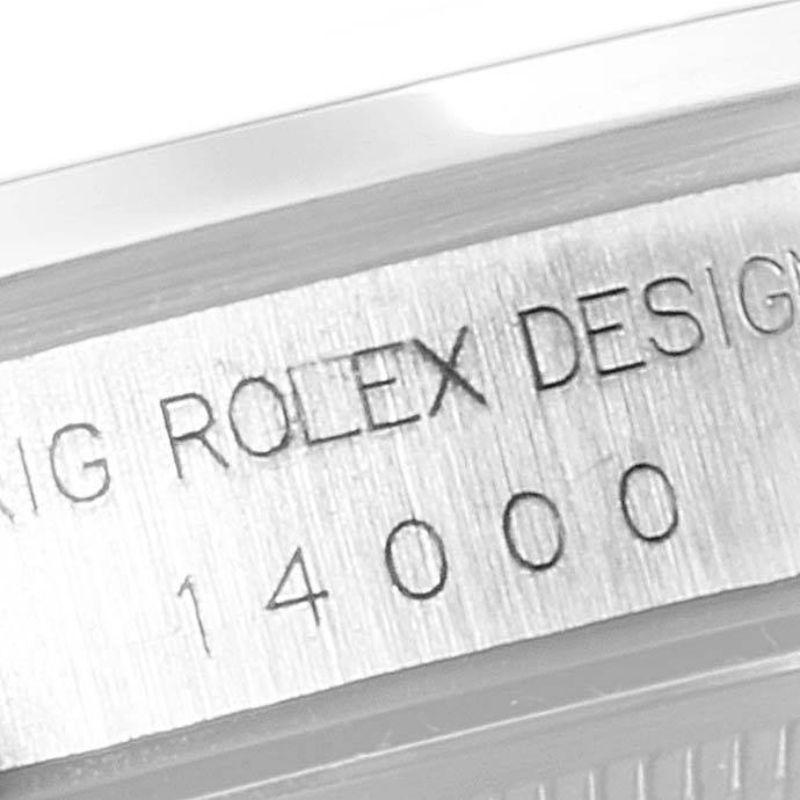 Rolex Air King Silber Zifferblatt Rauch Lünette Stahl Herrenuhr 14000 im Angebot 3