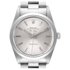 Rolex Air King Silber Zifferblatt Rauch Lünette Stahl Herrenuhr 14000