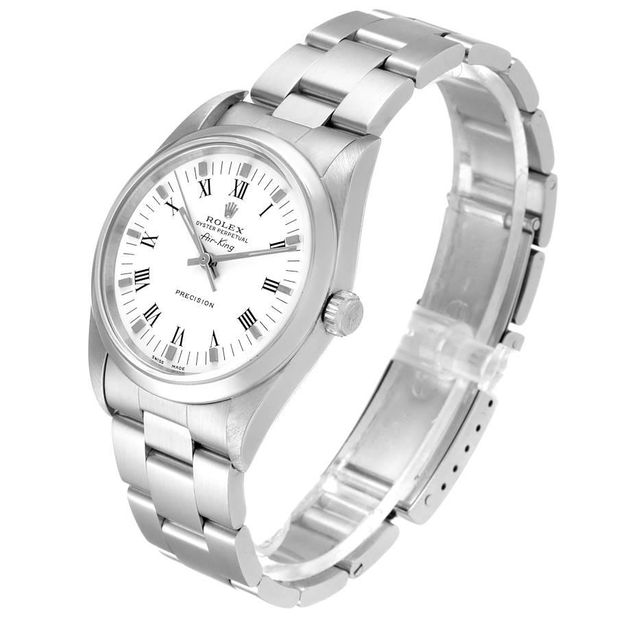 Rolex Air King White Dial Domed Bezel Men's Watch 14000 Box 1